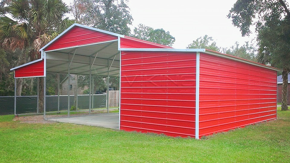 42x26x11 Red Metal Barn