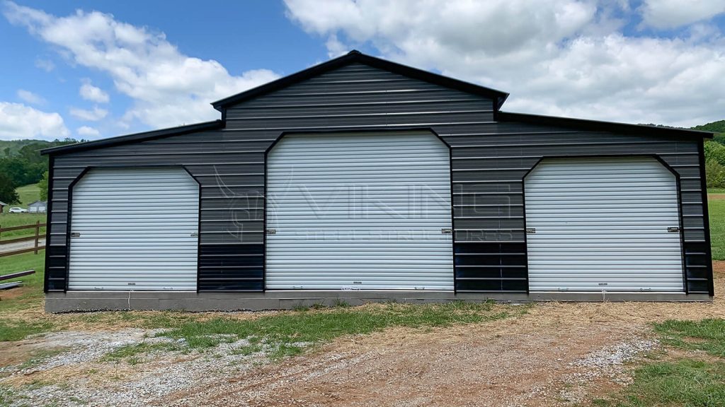 30x30 Two Car Metal Garage - American Metal Buildings