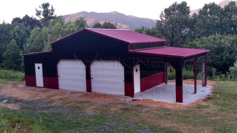 48’x20’x12′ All Vertical Deluxe Style Carolina Barn