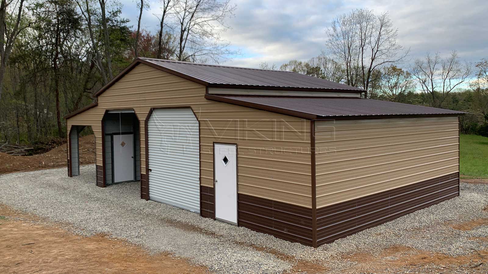 48'x25'x12' Carolina Barn Front View