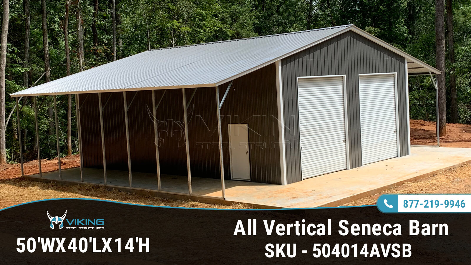 50'x40'x14' All Vertical Seneca Barn