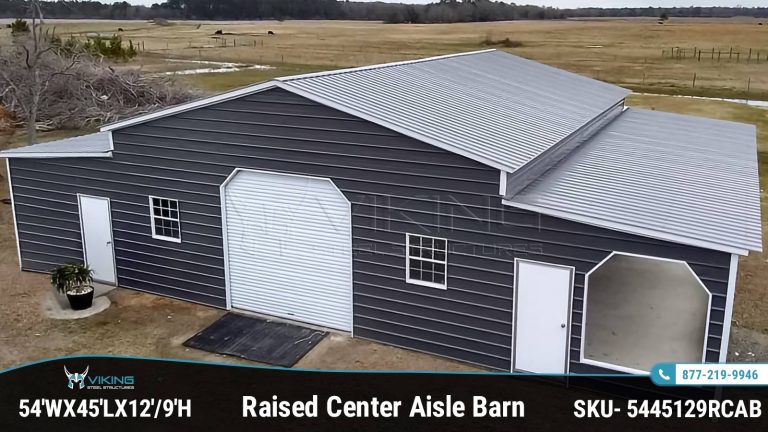 54x45x12 Raised Center Aisle Barn