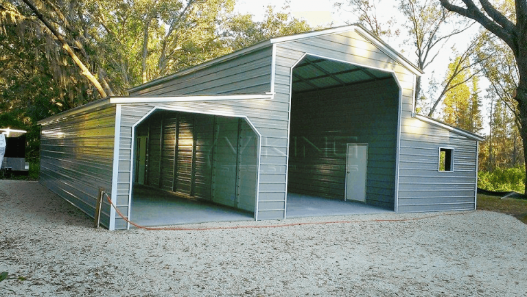 42x36x12 Vertical Roof Raised-Center Aisle Barn