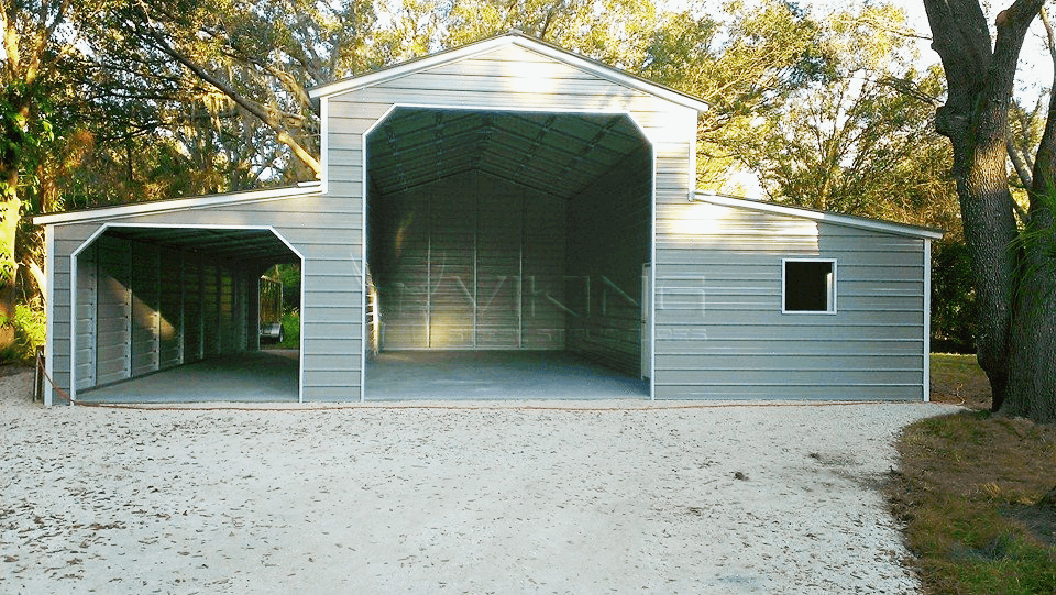 42x36x12 Vertical Roof Raised-Center Aisle Barn