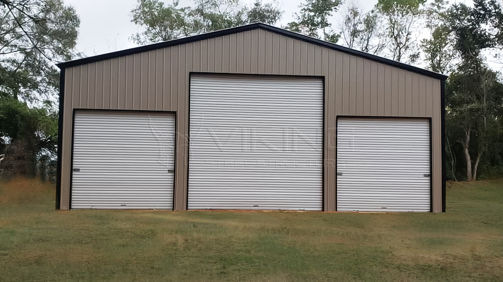 40x40x14 Vertical Enclosed Metal Garage