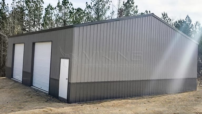 40x40x12 Vertical Enclosed Metal Garage