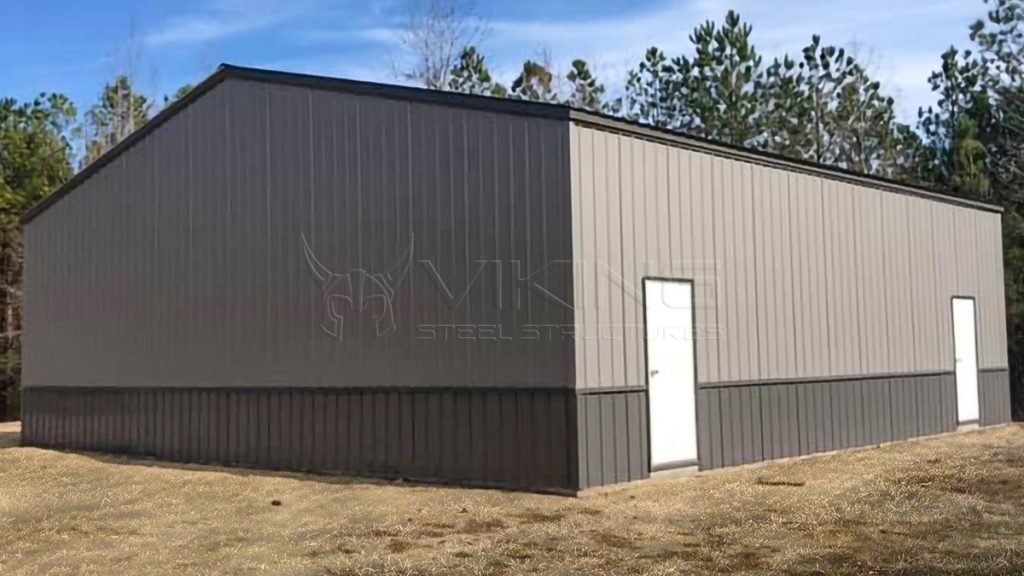 40x40x12 Vertical Enclosed Metal Garage