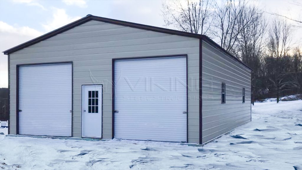 30X40X12 Vertical Roof Metal Garage