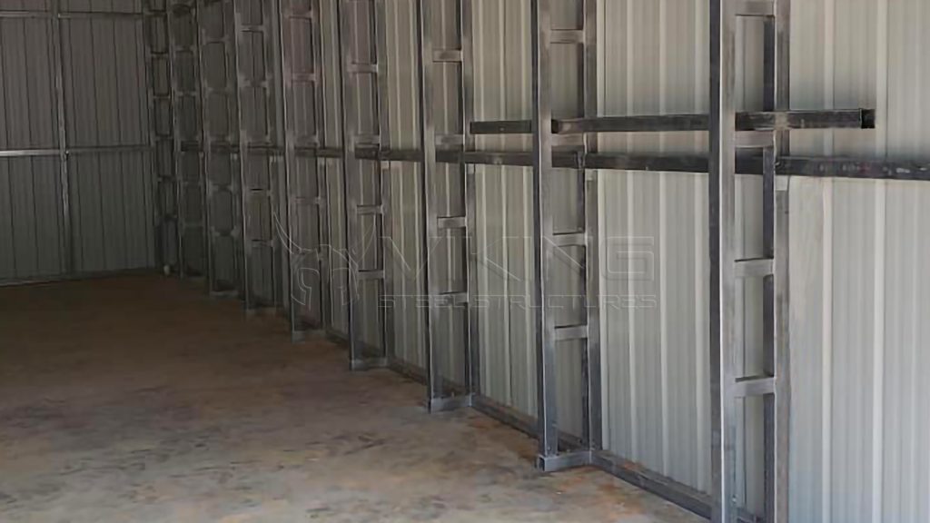 40x40x14 Vertical Enclosed Metal Garage