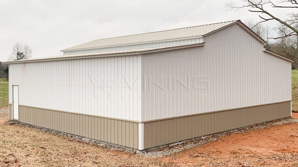 42x40x14 Two Tone Carolina Metal Barn