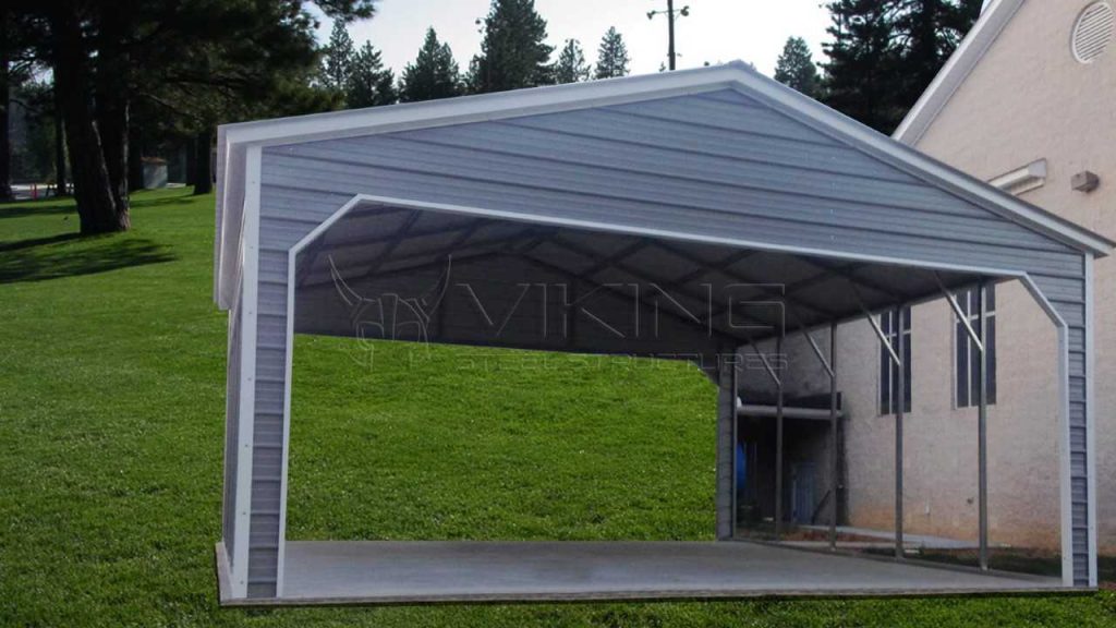 24x25x9 Vertical Roof Metal Carport