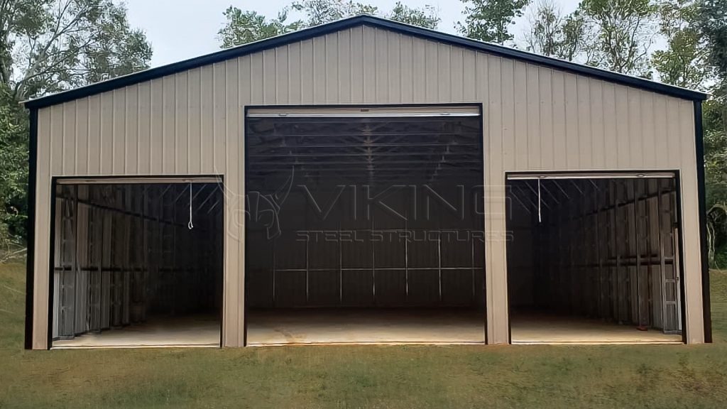 40x40x14 Vertical Enclosed Metal Garage