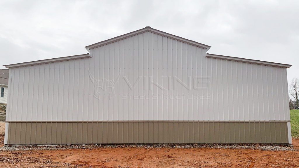 42x40x14 Two Tone Carolina Metal Barn