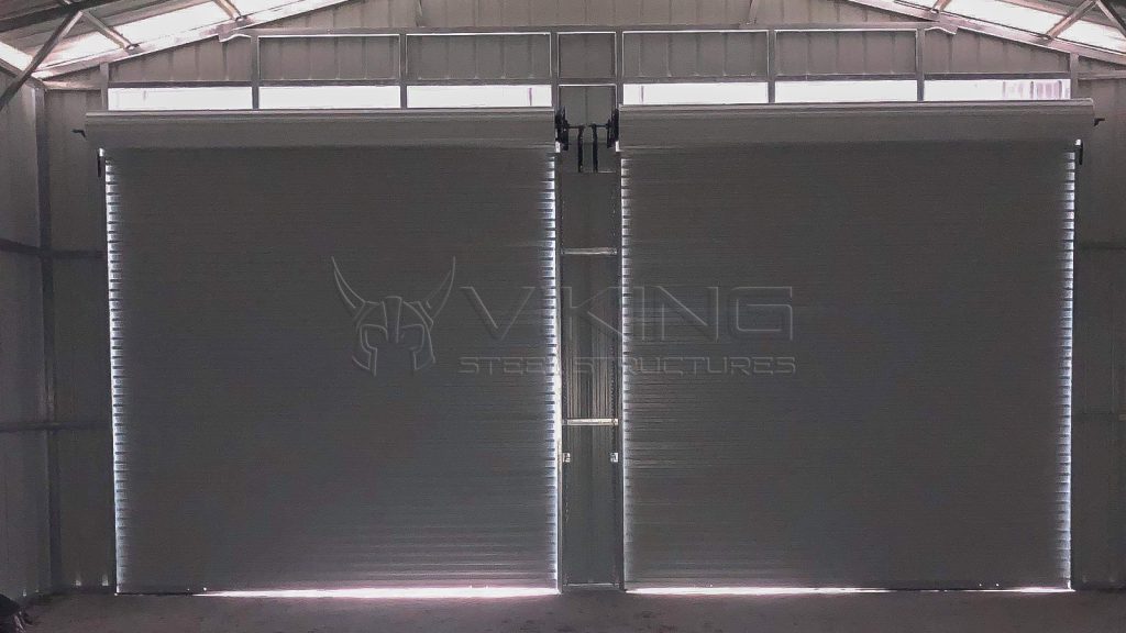 30x40x14 Vertical Enclosed Metal Garage