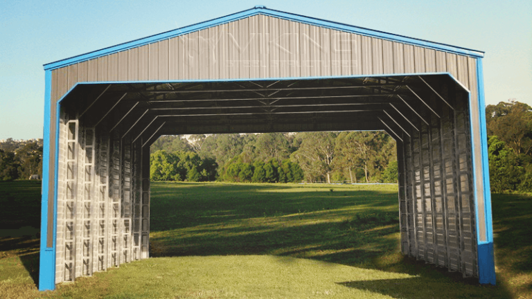 32x28x16 Metal Carport with Lap Siding