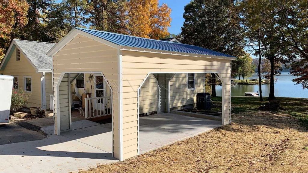 12X20X10 Vertical Roof Metal Carport