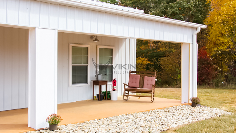 50x60x12 Metal Garage with Lean-To