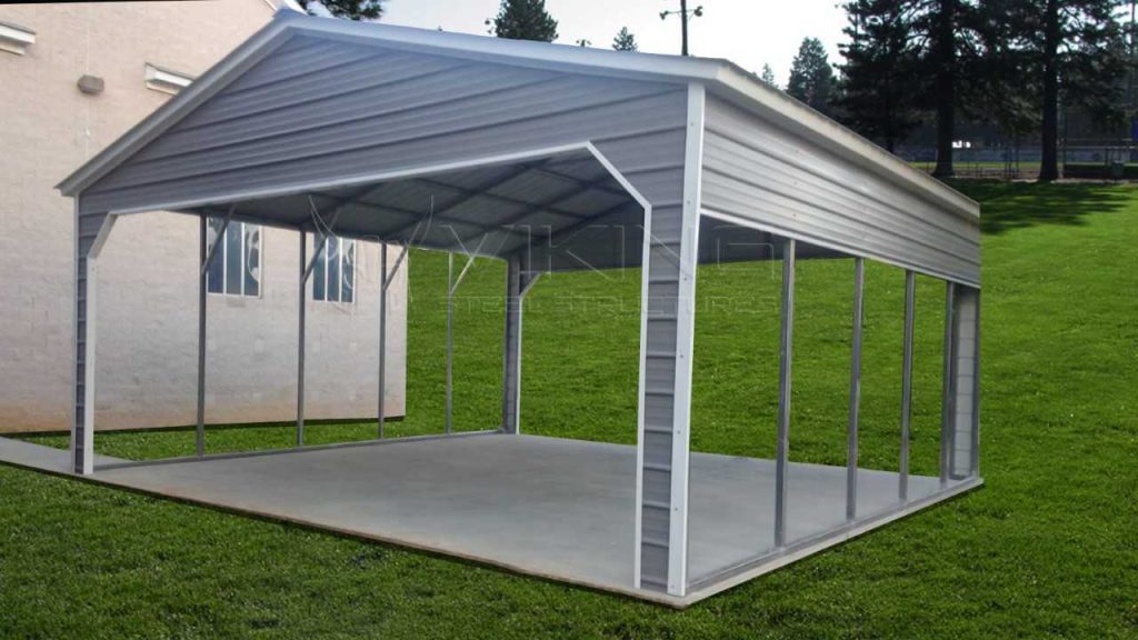 24x25x9 Vertical Roof Metal Carport