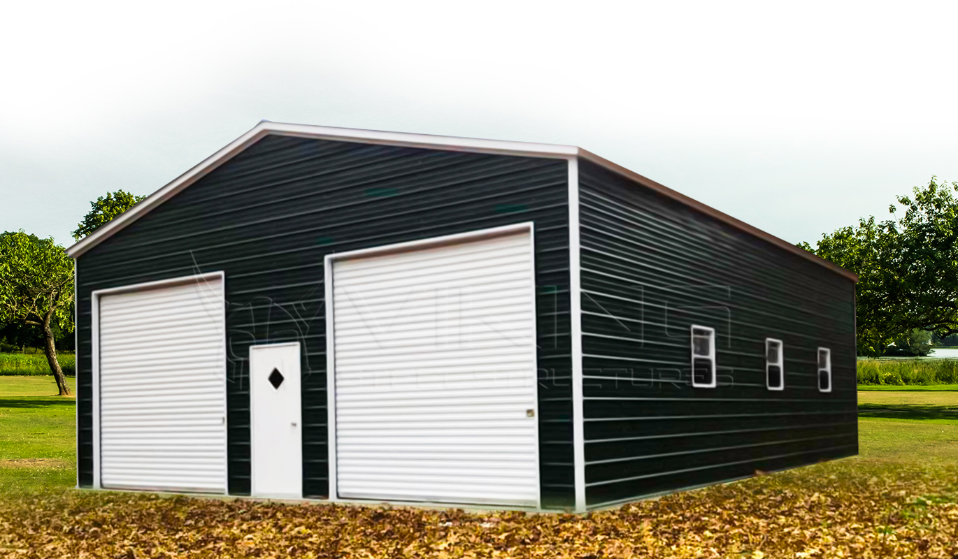 30x40x12 Vertical Roof Garage Workshop