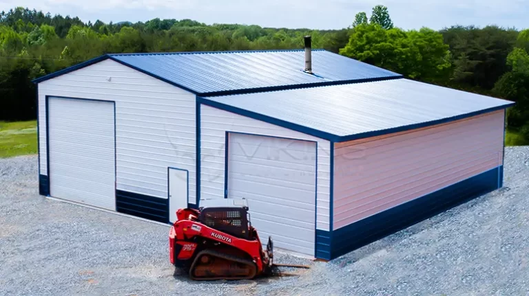 42x31x14 Metal Garage with Lean To