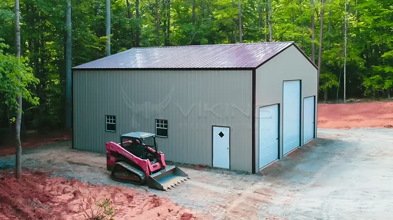 38x40x14 All Vertical Metal Garage