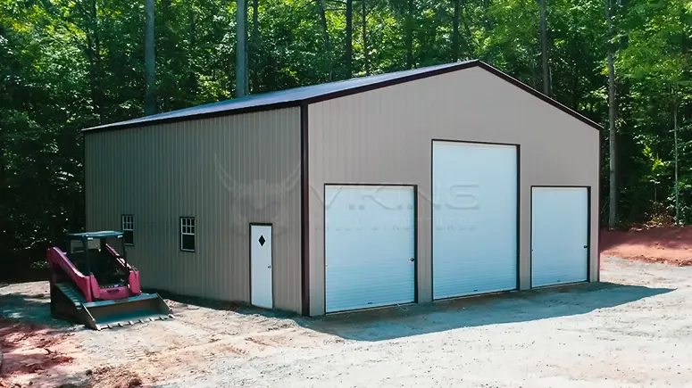 38x40x14 All Vertical Metal Garage