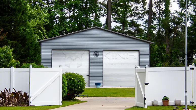 26x40x10 Vertical Roof Metal Garage