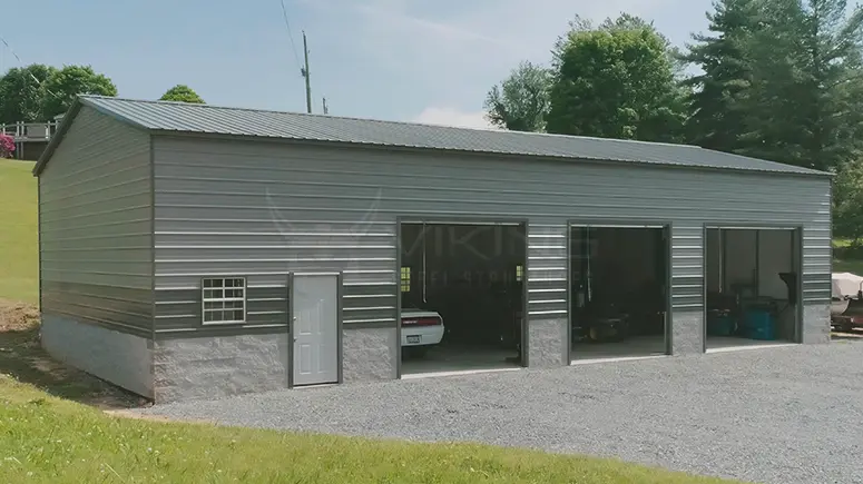 24x50x15 Vertical Roof Garage