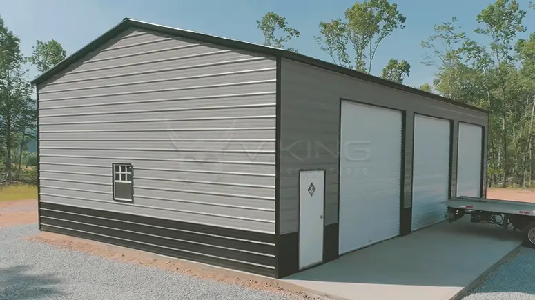 26x50x16 Fully Enclosed Metal Garage