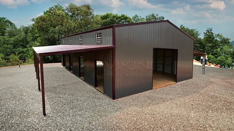 60x48x16 Metal Barn Building