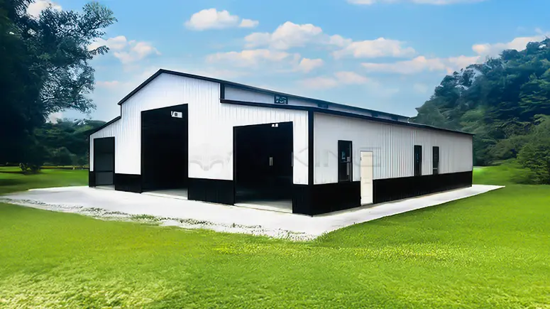 60x61x16 Metal Barn with Lean To