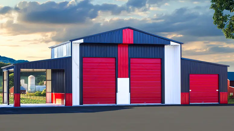 58x25x16 Tri-Color Metal Barn