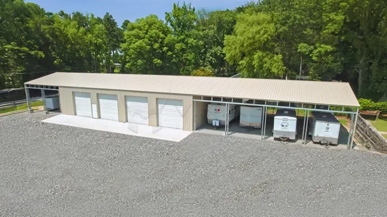 40x153x14 Multi-Bay Metal Storage Building
