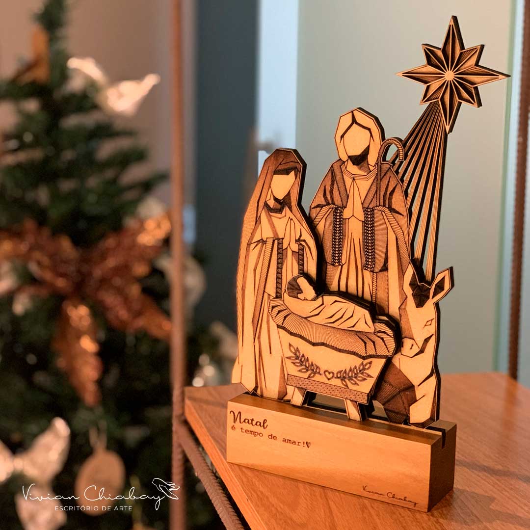 Placa Feliz Natal - Cria Arte Laser