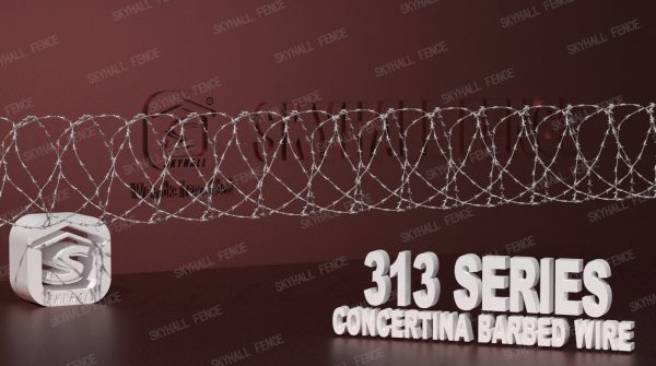 concertina barbed wire from skyhall fence