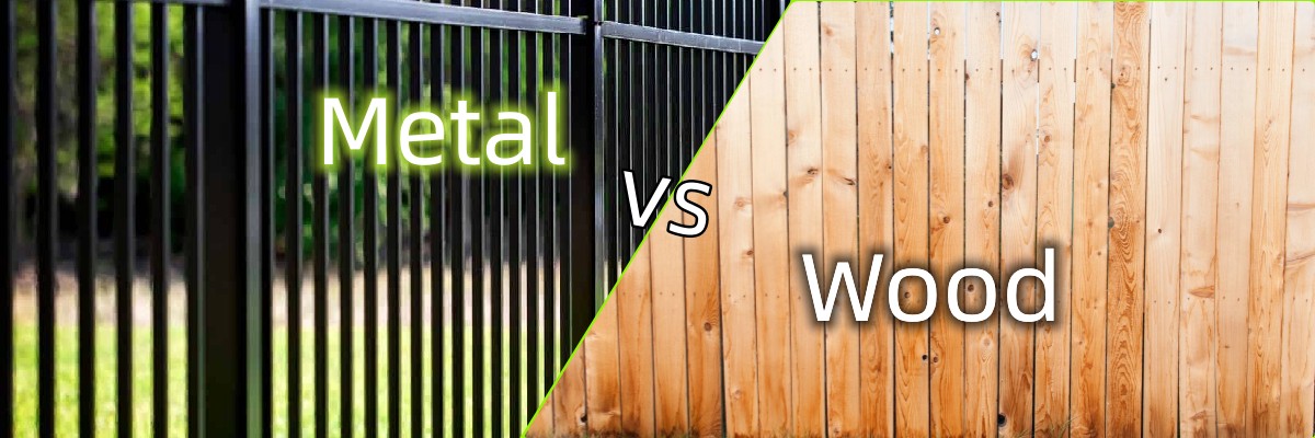 metal fence vs wood fence