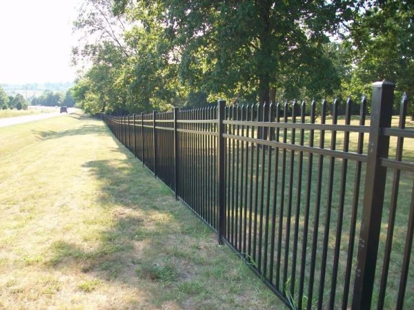 steel picket fence