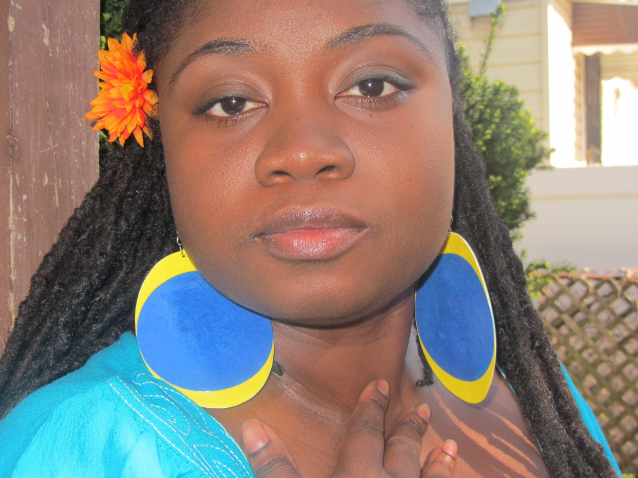 Handmade Earrings by Adana, Modeled by Adana