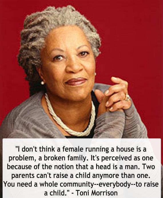 Toni Morrison Quote female running hous