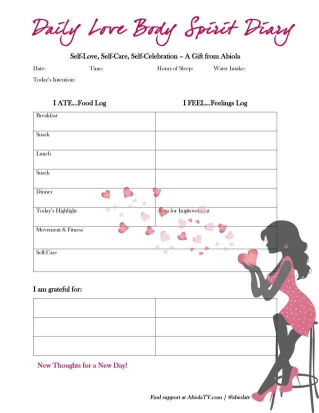 Free Printable Food and Exercise Journal