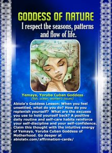 Yemaya Goddess Affirmation Card