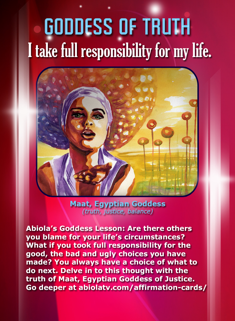 Maat, African Goddess - Positive Affirmation Card