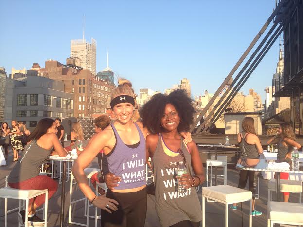 Natalie Uhling and Abiola Abrams - Nufit Under Armour Fitness on the Roof