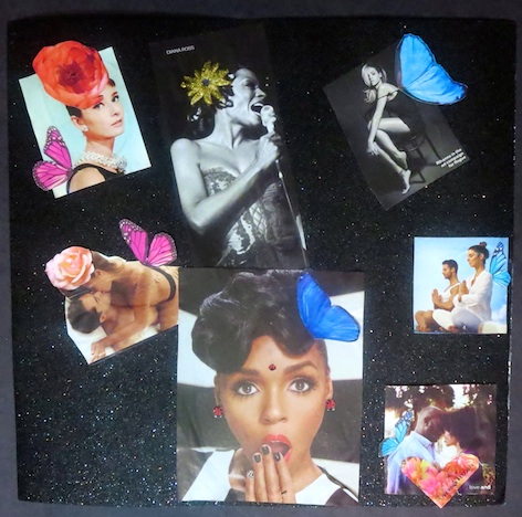 Damali Abrams Art Collage in Progress