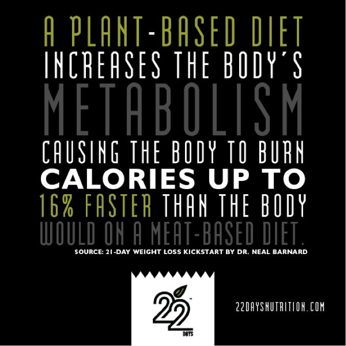 vegan facts metabolism