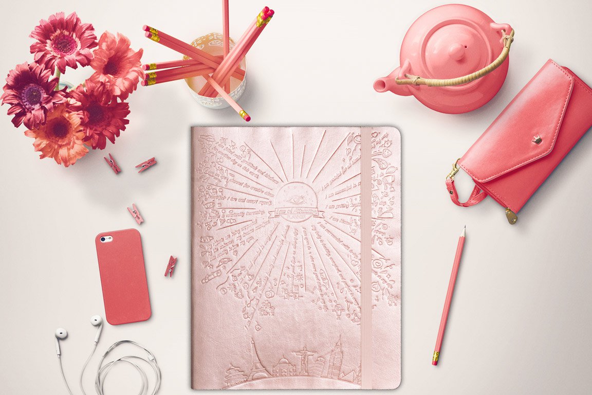 Law of attraction planner rose gold