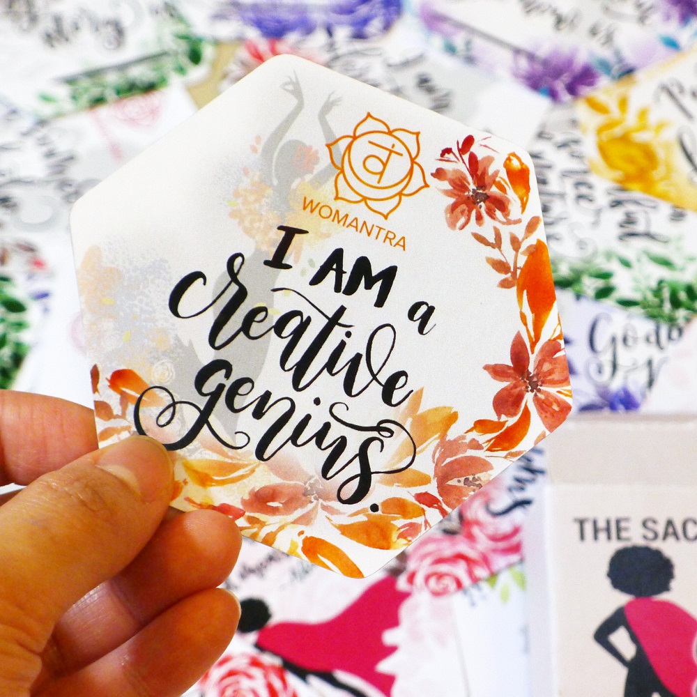 Sacred Self-Love Journal cards - I am a creative genius affirmation