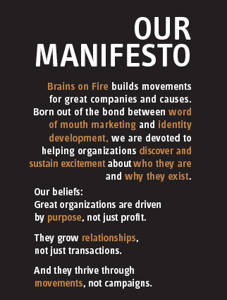 how to write a manifesto