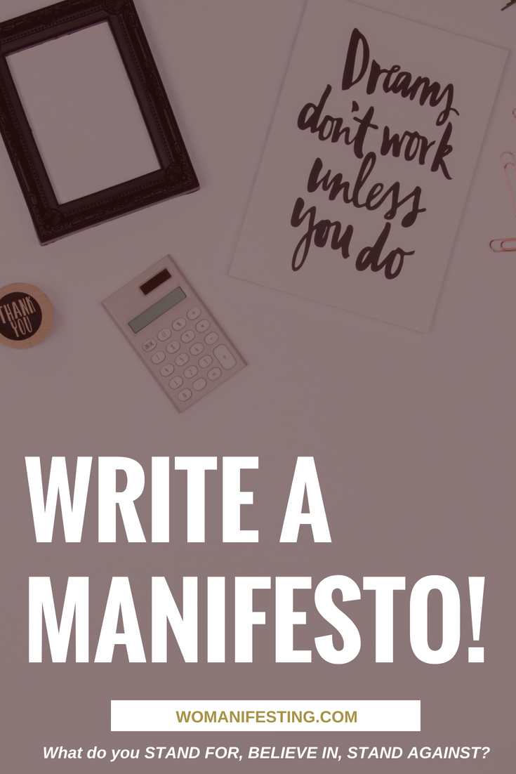 Write a Manifesto