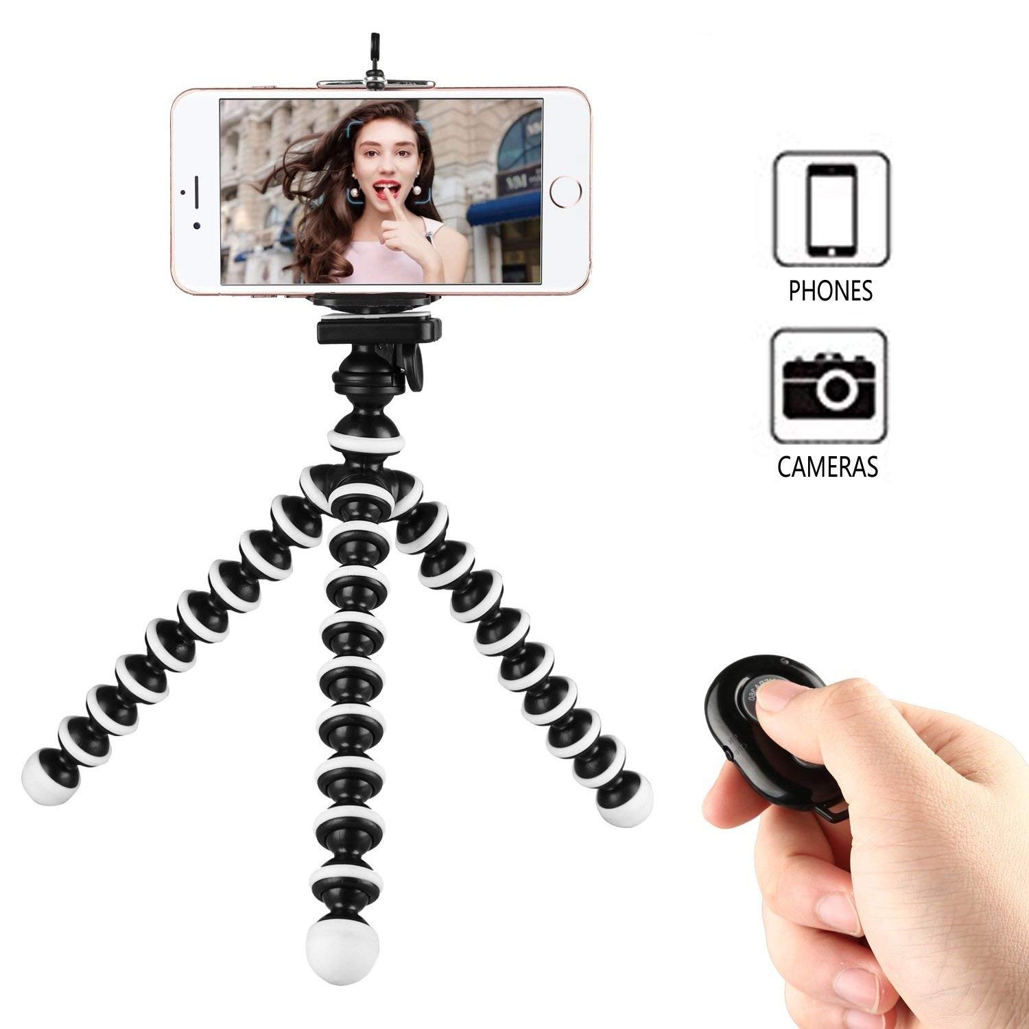  BZE Selfie Stick, 46 inch Extendable Selfie Stick Tripod,Phone  Tripod with Wireless Remote Shutter,Group Selfies/Live Streaming/Video  Recording Compatible with All Cellphones : Cell Phones & Accessories